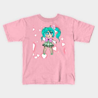 Hatsune Miku Colorful Gumdrop, chibi ver. Kids T-Shirt